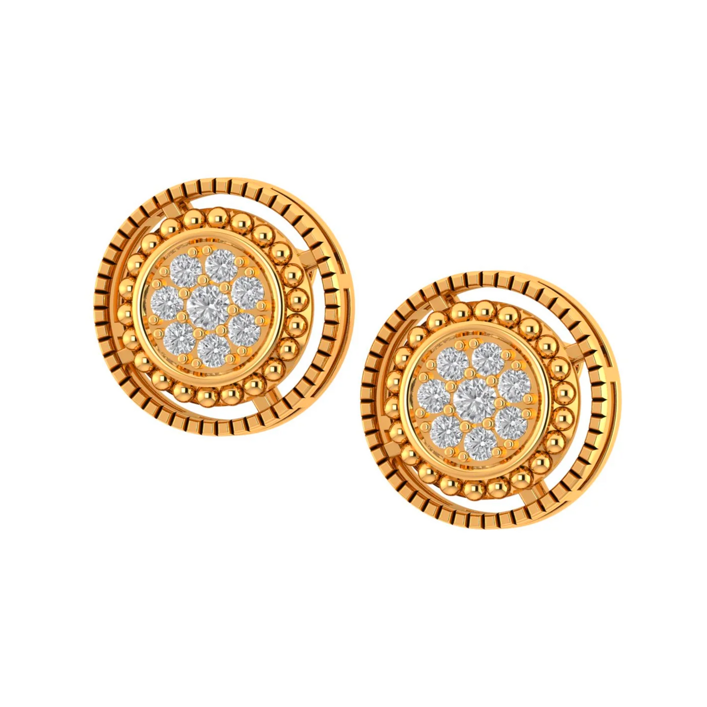 10K GOLD MOISSANITE POSEIDON EARRINGS