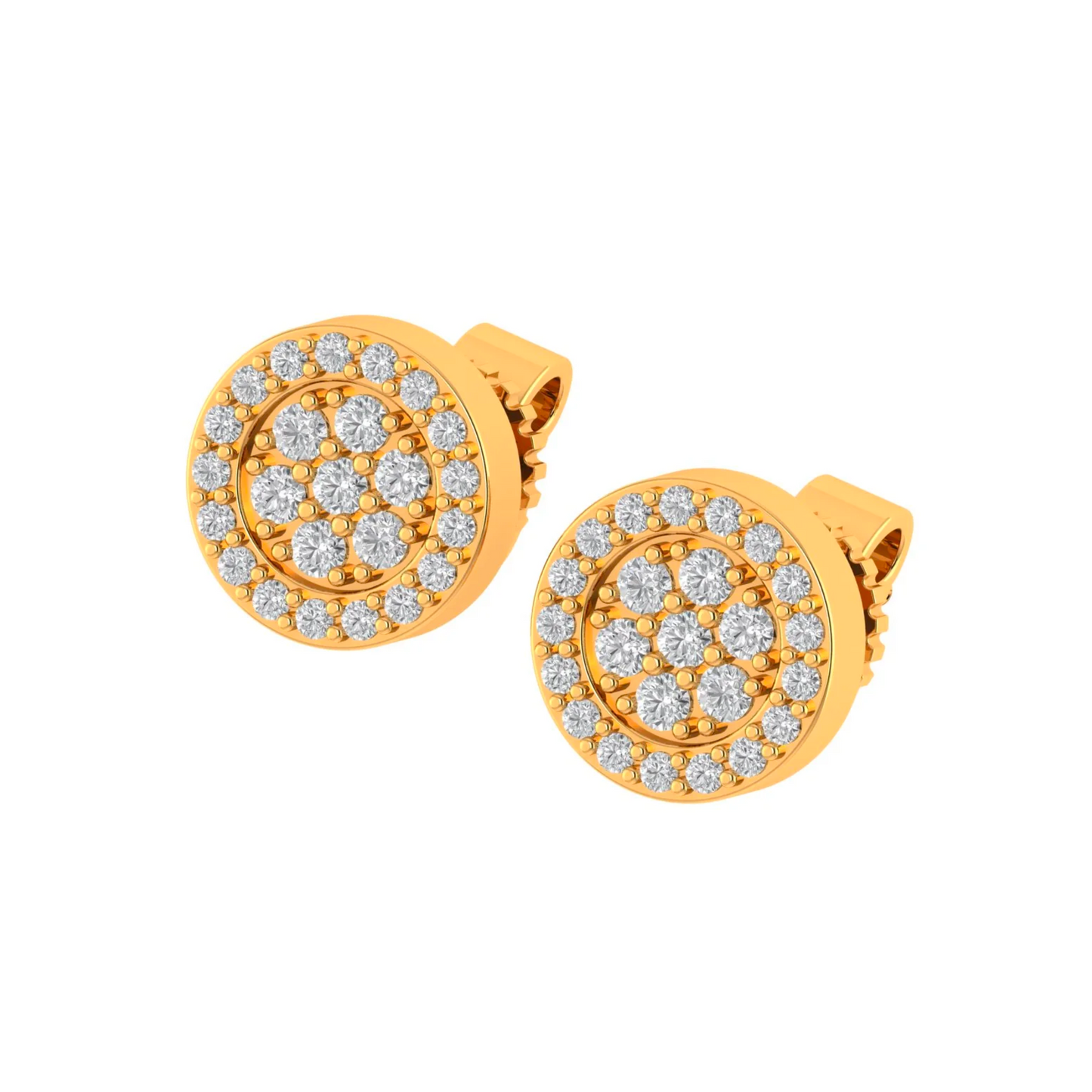 10K GOLD MOISSANITE CLASSIC CIRCLE EARRINGS