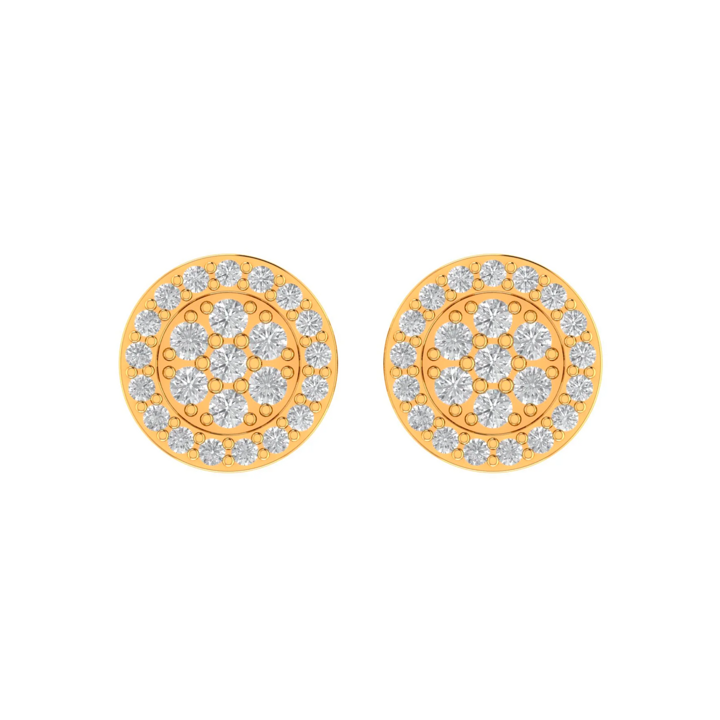 10K GOLD MOISSANITE CLASSIC CIRCLE EARRINGS