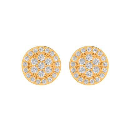 10K GOLD MOISSANITE CLASSIC CIRCLE EARRINGS