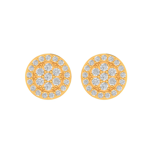 10K GOLD MOISSANITE CLASSIC CIRCLE EARRINGS