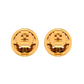 10K GOLD MOISSANITE ICED CIRCLE EARRINGS