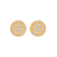10K GOLD MOISSANITE ICED CIRCLE EARRINGS