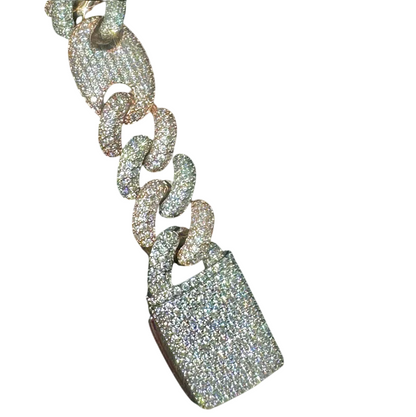 Iced Out Miami Cuban Link Bracelet // 18mm