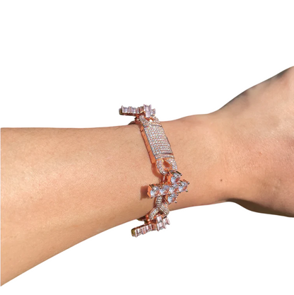 Iced Out Divine Infinity Cross CZ Bracelet