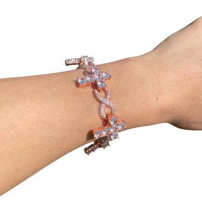 Iced Out Divine Infinity Cross CZ Bracelet