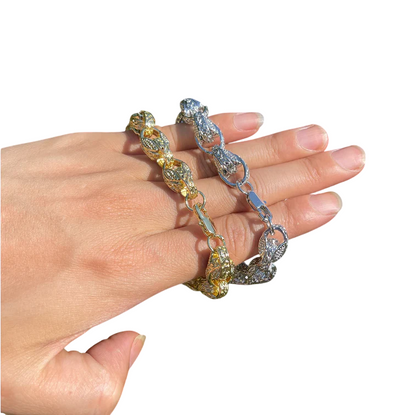 Tulip Elegance 3D Cuban Bracelet // 12MM