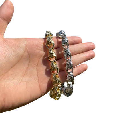 Tulip Elegance 3D Cuban Bracelet // 12MM