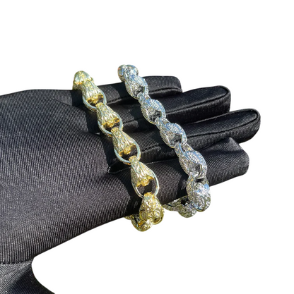 Tulip Elegance 3D Cuban Bracelet // 12MM