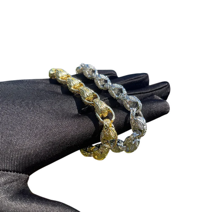 Tulip Elegance 3D Cuban Bracelet // 12MM