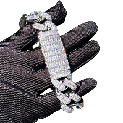 Iced Out CZ Baguette Cuban Bracelet