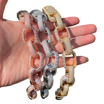 Iced Out Box Prestige Cuban Link Bracelet