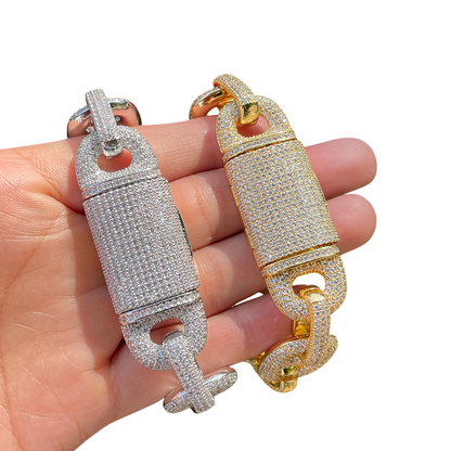 Iced Out Mariner Cuban Link Bracelet