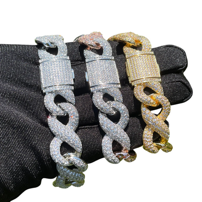 Iced Out Infinity Drip CZ Bracelet