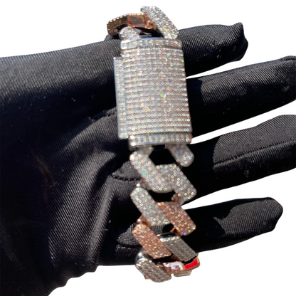 Iced Out Mix Metal Majesty Miami Cuban Link Bracelet