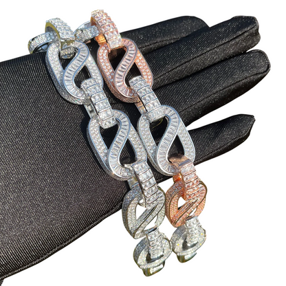 Iced Out Eternal Brilliance Baguette Cuban Bracelet // 20MM