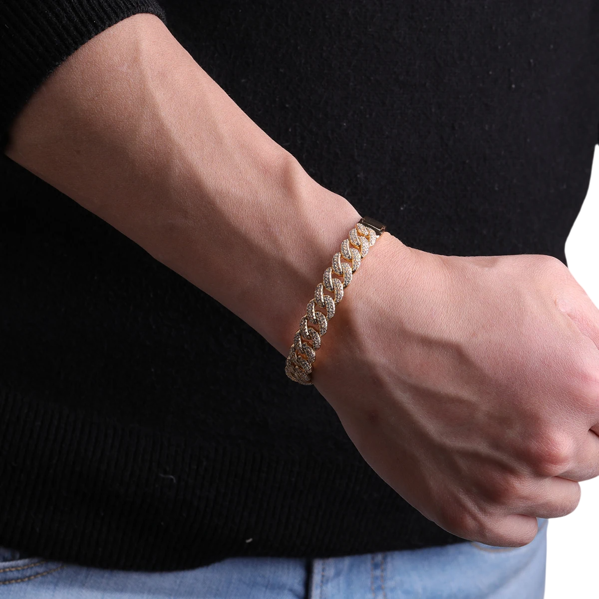 Iced Front Hybrid Cuban Bracelet