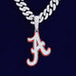 ICED CURSIVE A PENDANT