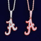 ICED CURSIVE A PENDANT