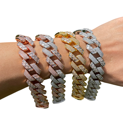 Iced Out Elite Two-Tone Cuban Link Bracelet