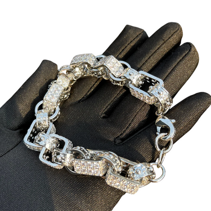 Iced Out Box Link Bracelet // 14MM