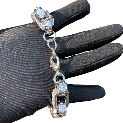 Iced Out Box Link Bracelet // 14MM