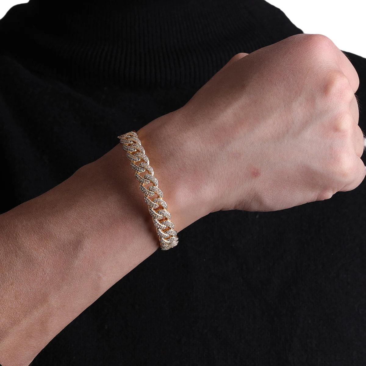 Iced Front Hybrid Cuban Bracelet