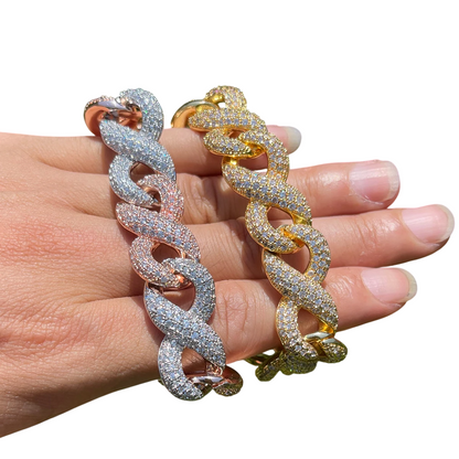 Iced Out Infinity Drip CZ Bracelet