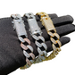Iced Out Prong Perfection Baguette Cuban Link Bracelet