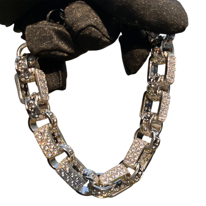 Iced Out Box Link Bracelet // 14MM