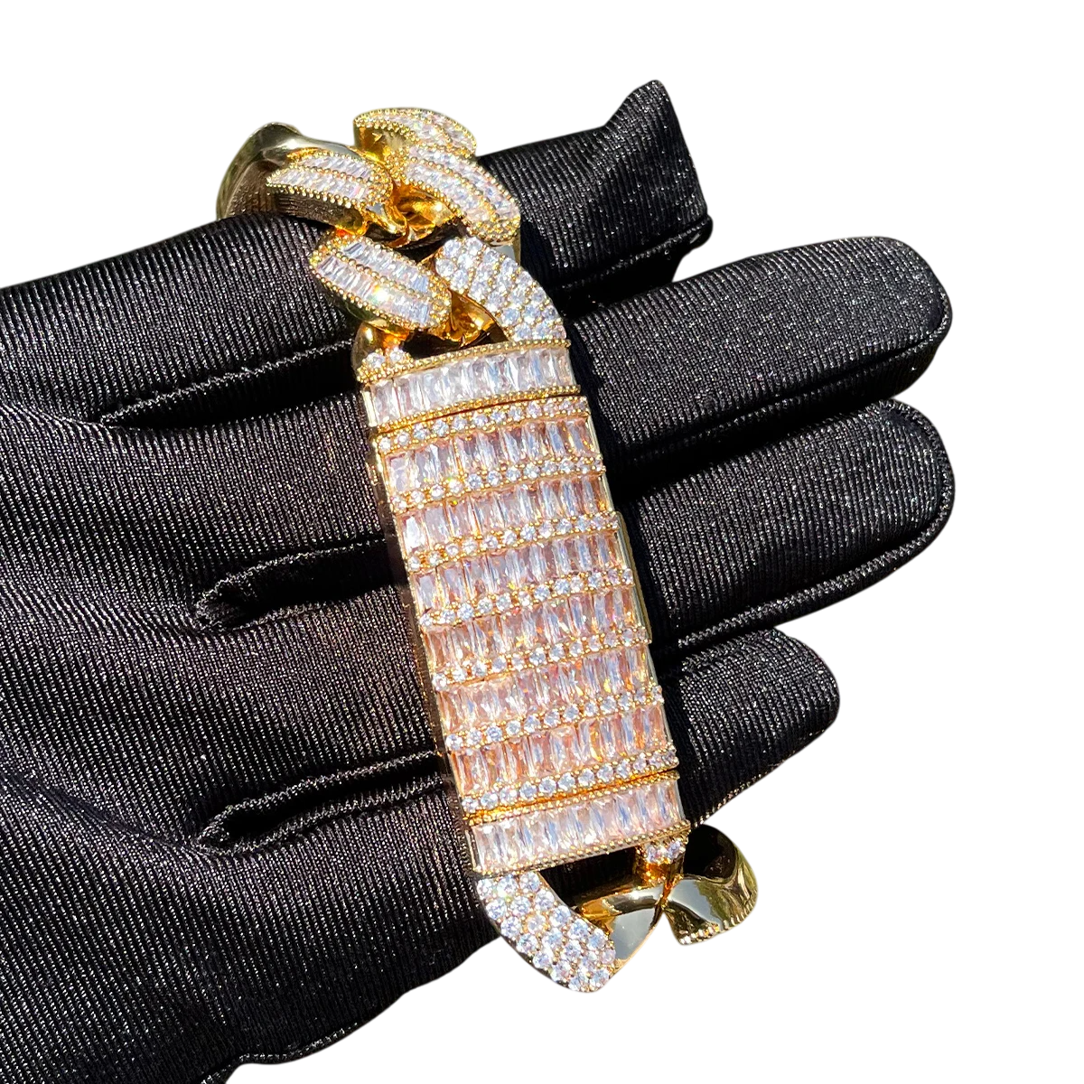 Iced Out CZ Baguette Cuban Bracelet