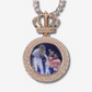 CUSTOM ICED ROYALTY CROWN PHOTO PENDANT