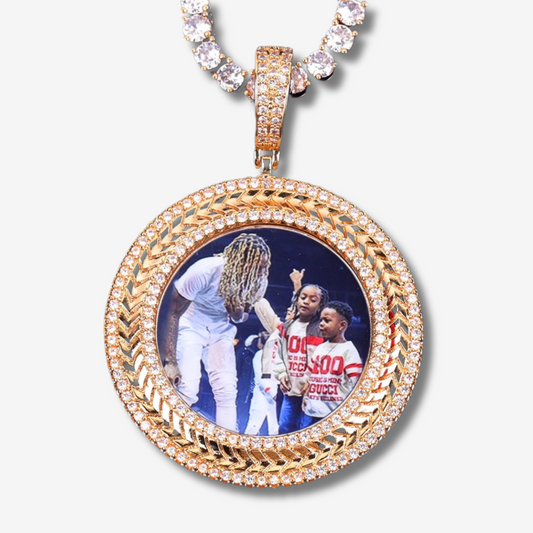 CUSTOM ICED PROGESSION PHOTO PENDANT