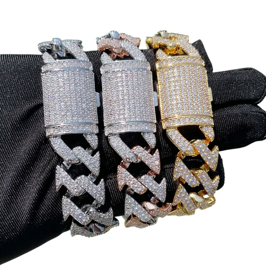 Iced Out Miami ID Cuban Link Bracelet