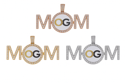 Custom Iced Out MOM Photo Pendant