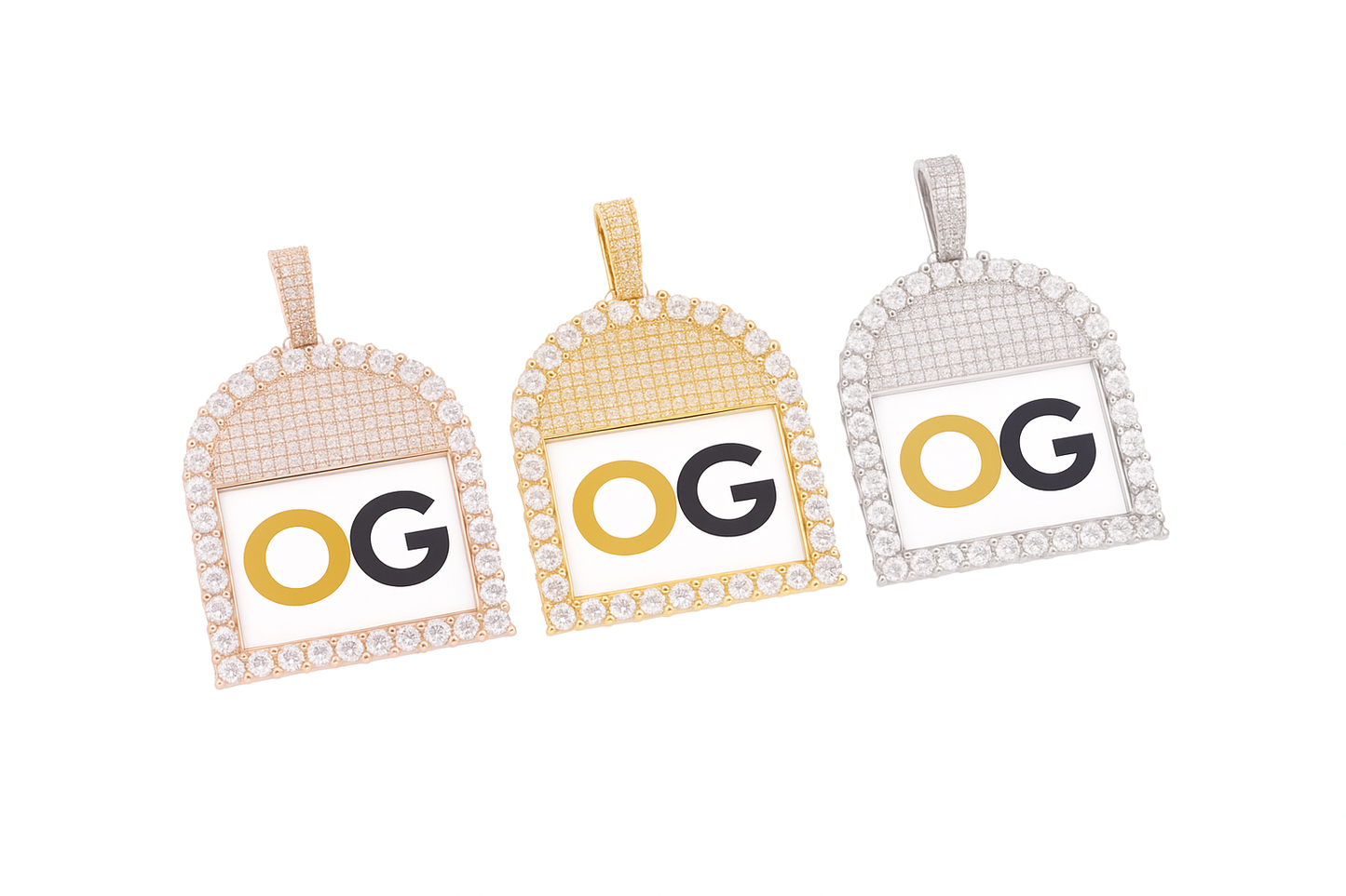 Custom Iced Out Round Drip Photo Pendant