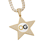 Custom Iced Out Star Photo Pendant