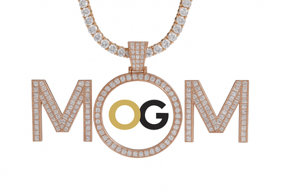 Custom Iced Out MOM Photo Pendant