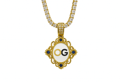 Custom Iced Out Makeup Mirror Photo Pendant