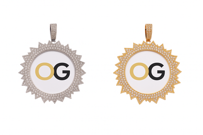 Custom Iced Out Eternal Rays Photo Pendant