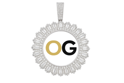 Custom Iced Out Starburst Photo Pendant