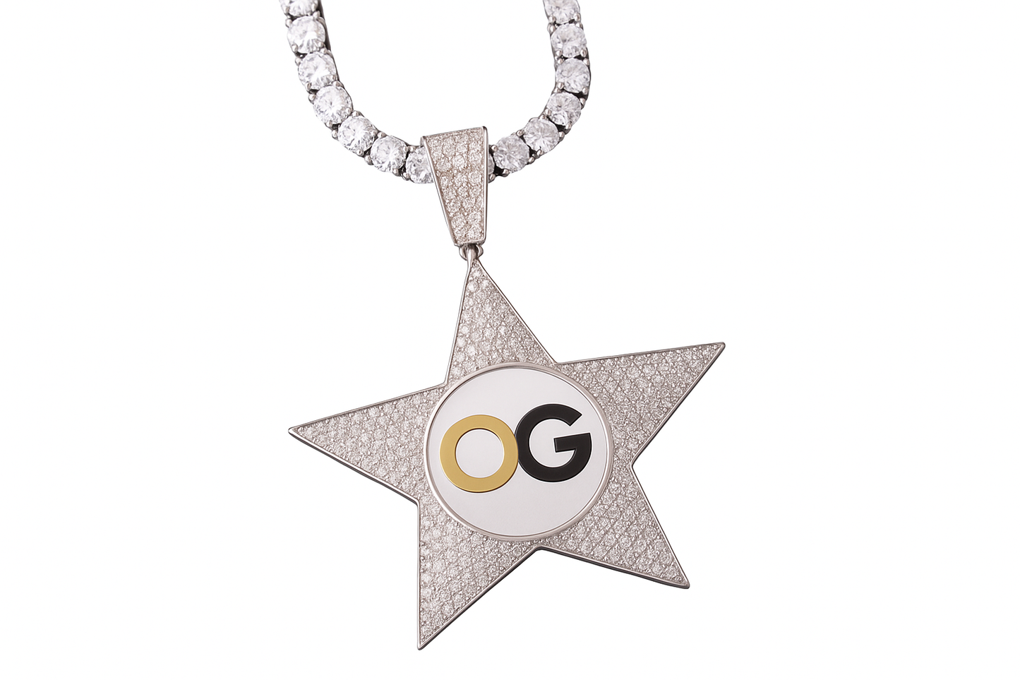 Custom Iced Out Star Photo Pendant