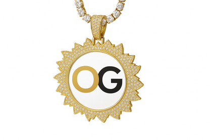 Custom Iced Out Eternal Rays Photo Pendant