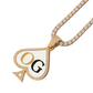 Custom Iced Out Spades Photo Pendant