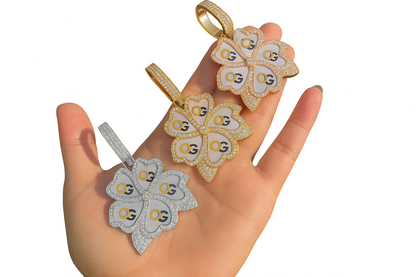 Custom Iced Out Flower Photo Pendant