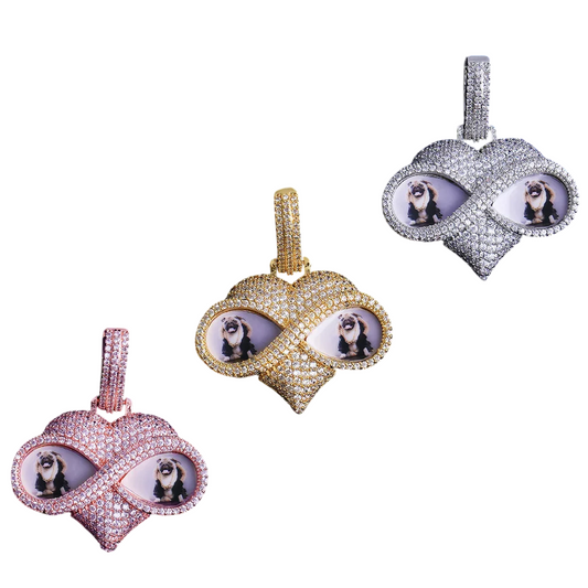 Custom Iced Out Eye Glass Picture Pendant