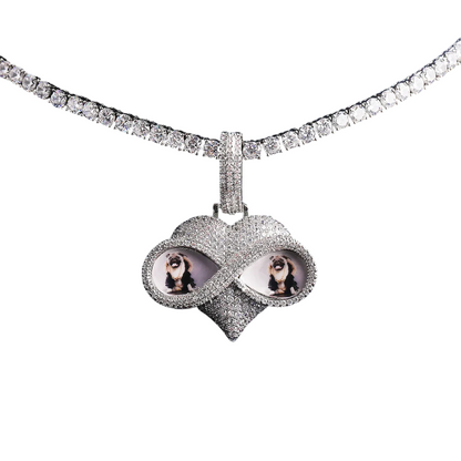Custom Iced Out Eye Glass Picture Pendant
