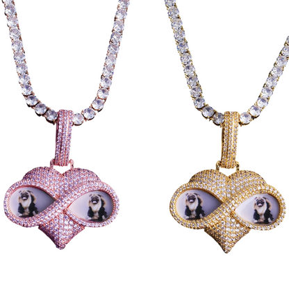 Custom Iced Out Eye Glass Picture Pendant