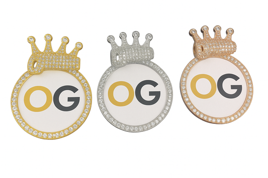 Custom Iced Out Queen Crown Medallion Photo Pendant