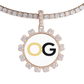Custom Iced Out Baguette Style Round Photo Pendant